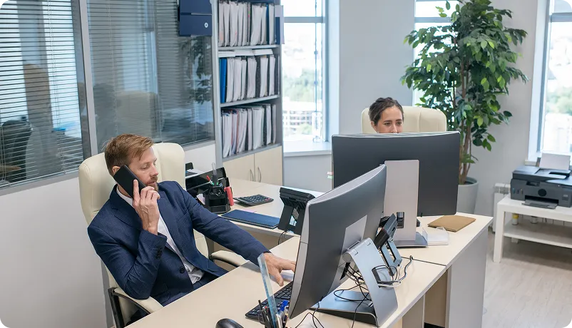 A team of professionals working