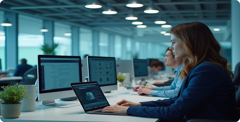 A team of professionals working