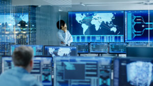 Innovative cooperative technology solutions featuring AI-driven cybersecurity and network auto-mitigation dashboard.